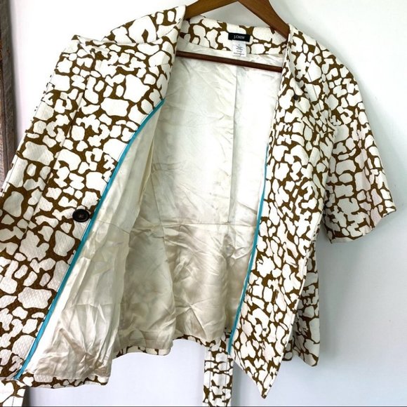 J. Crew Brown and White Patterned Blazer - Picture 7 of 9